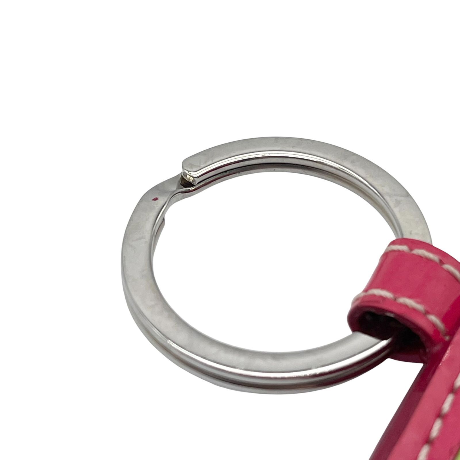 COACH コーチ 手帳型キーホルダー キーリング ロゴ 総柄 ピンク 