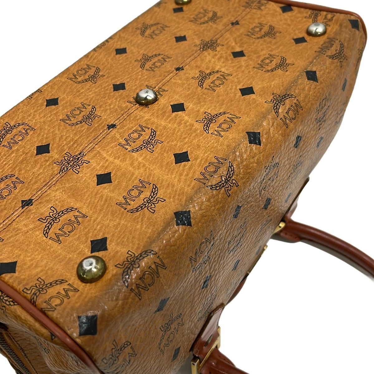 MCM(エムシーエム) ハンドバッグ - ブラウン×黒×ダークブラウン ミニ