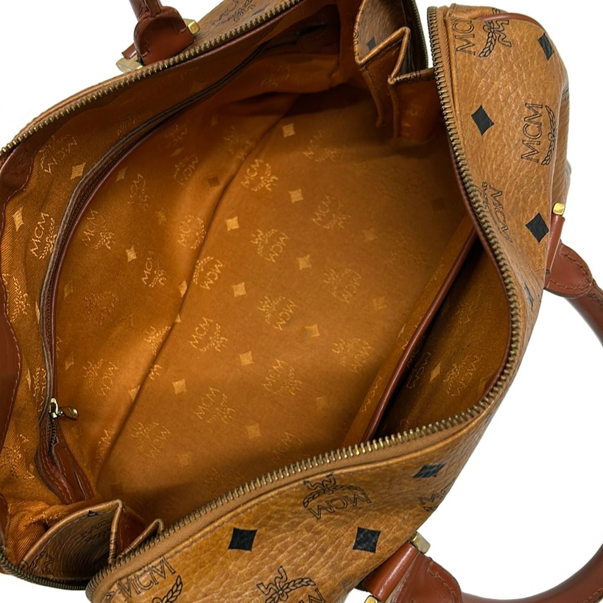 MCM(エムシーエム) ハンドバッグ - ブラウン×黒×ダークブラウン ミニ 