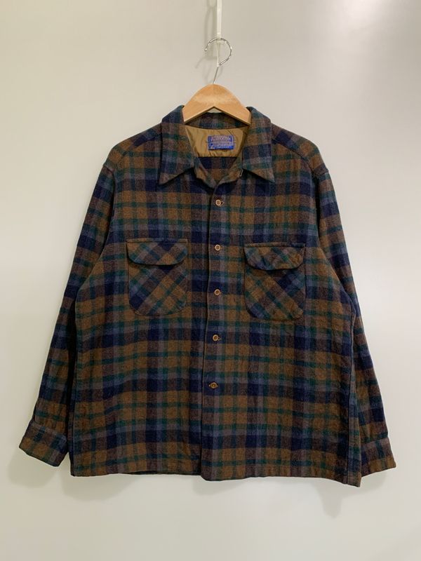 【中古品】 PENDLETON ペンドルトン 70S WOOL LS SHIRT ウール 長袖 シャツ 70年代 ヴィンテージ メンズ トップス 【146-260518-em-24-min】