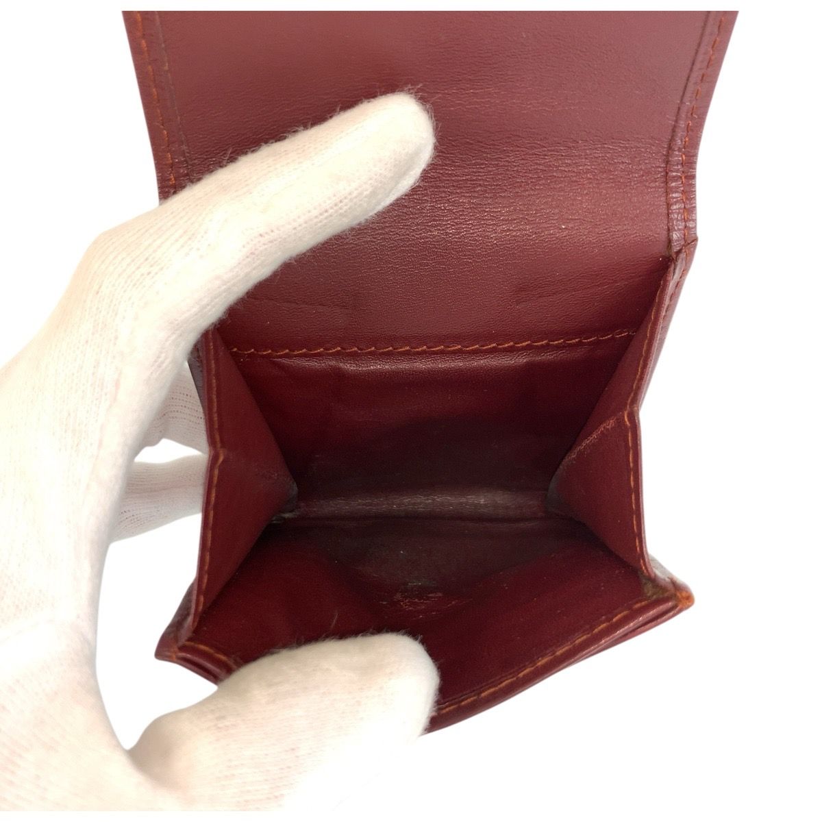 美品 CARTIER カルティエ マストライン ボルドー ゴールド金具 レザー