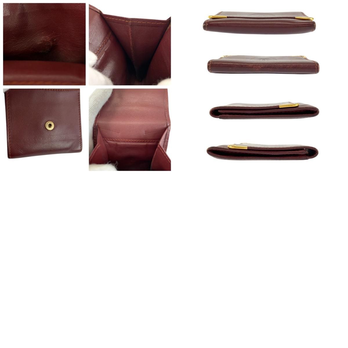 美品 CARTIER カルティエ マストライン ボルドー ゴールド金具 レザー