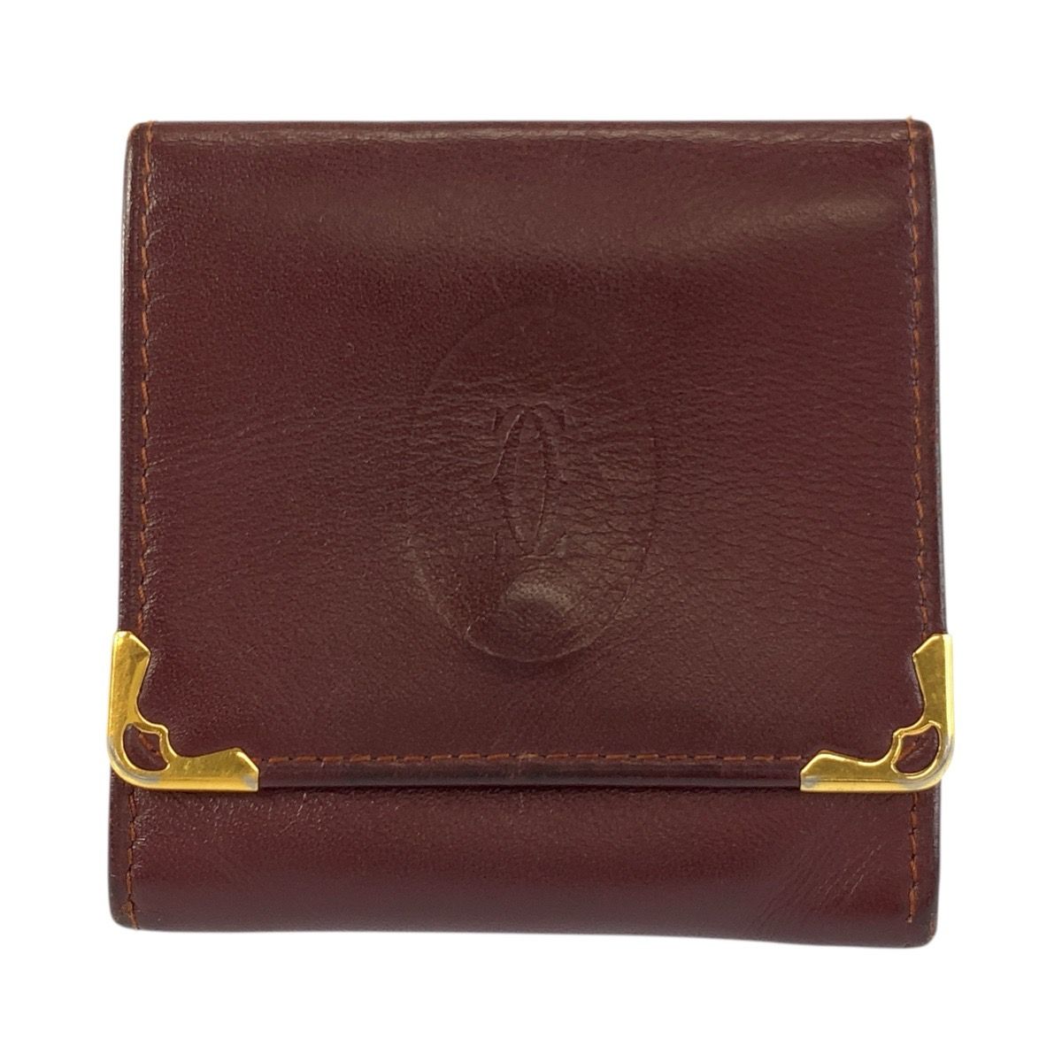美品 CARTIER カルティエ マストライン ボルドー ゴールド金具 レザー 美品 CARTIER カルティエ マストライン ボルドー ゴールド金具 レザー