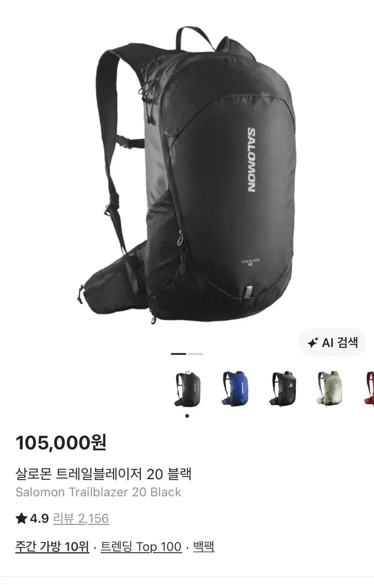SALOMON サロモン トレイル ブレーザー 20 ブラック バックパック