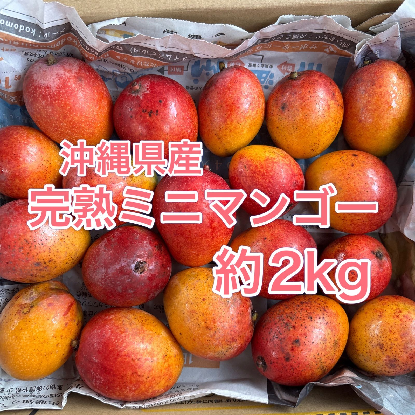 【タイトル】 沖縄県産 アップルミニマンゴー アーウィン種 箱込2kg