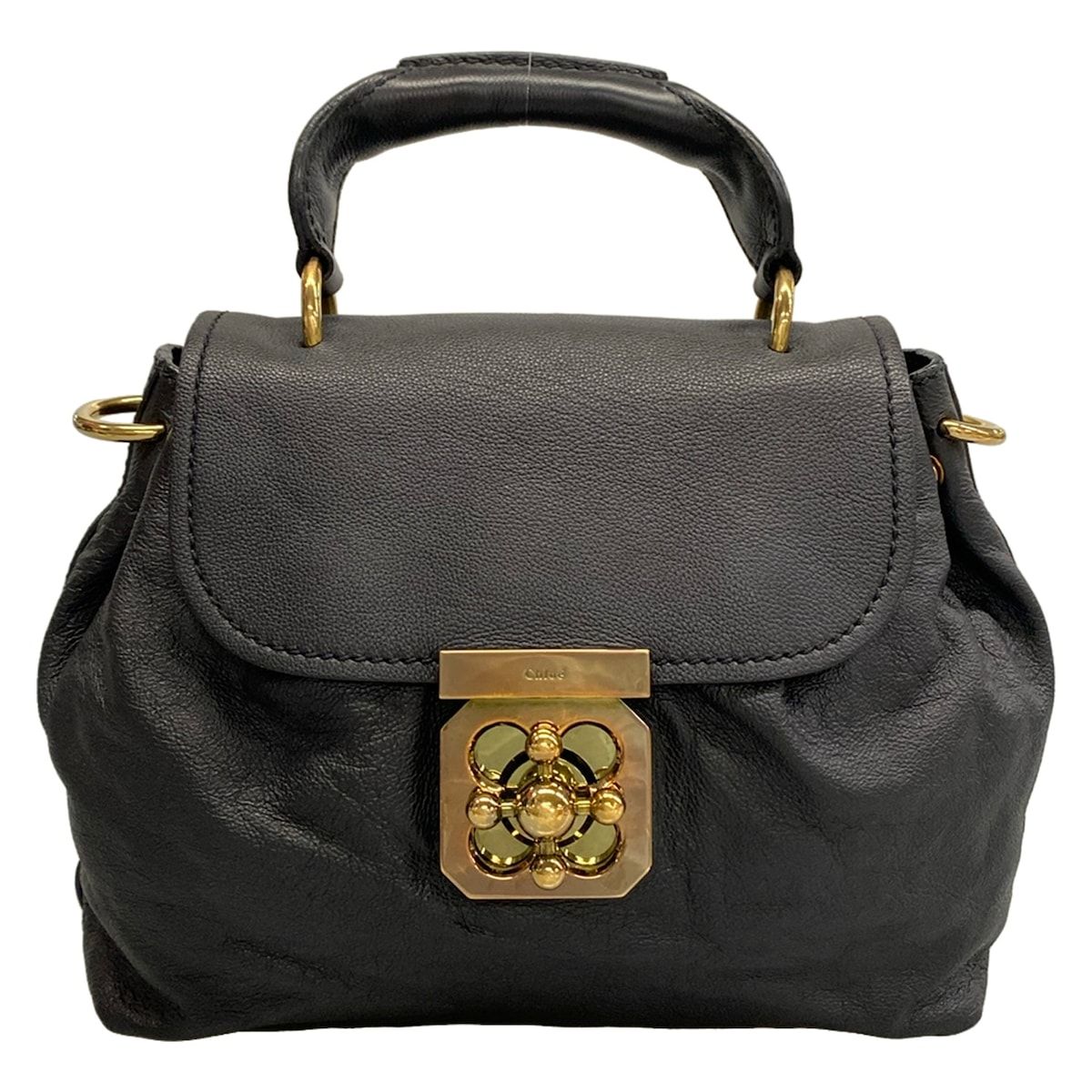 Chloe(クロエ) ハンドバッグ エルシー 黒 ミニバッグ レザー