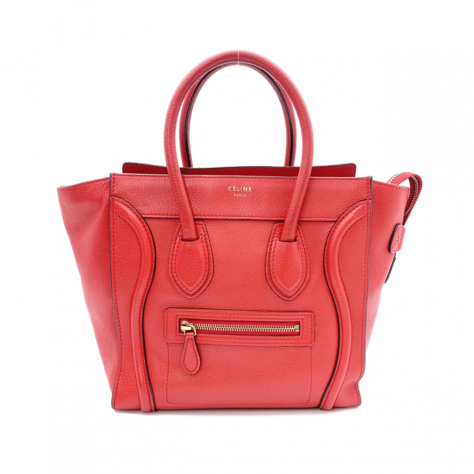 CELINE セリーヌ ラゲージ マイクロ ショッパー ハンドバッグ レザー