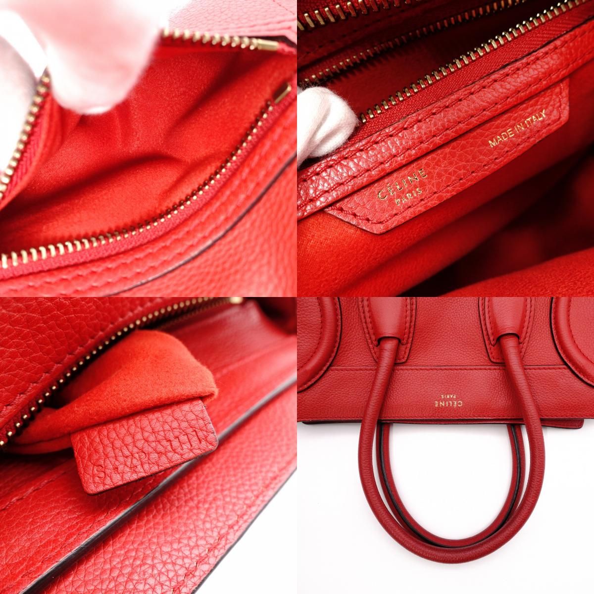 CELINE セリーヌ ラゲージ マイクロ ショッパー ハンドバッグ レザー