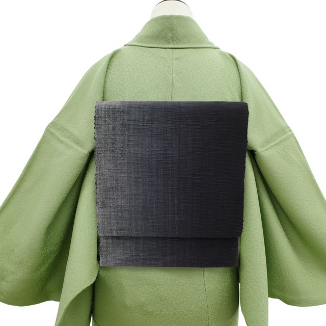 新古品】 名古屋帯 未使用 結城紬 奥順 はたおり娘 八寸 全通 正絹