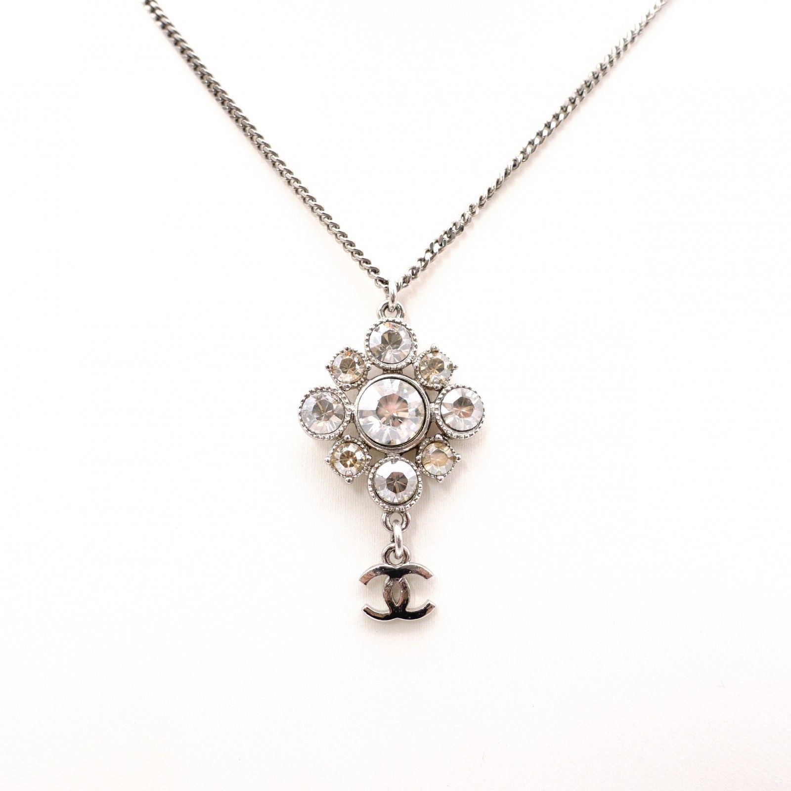 CHANEL シャネル CC マーク ピアス メタル ラインストーン ゴールド
