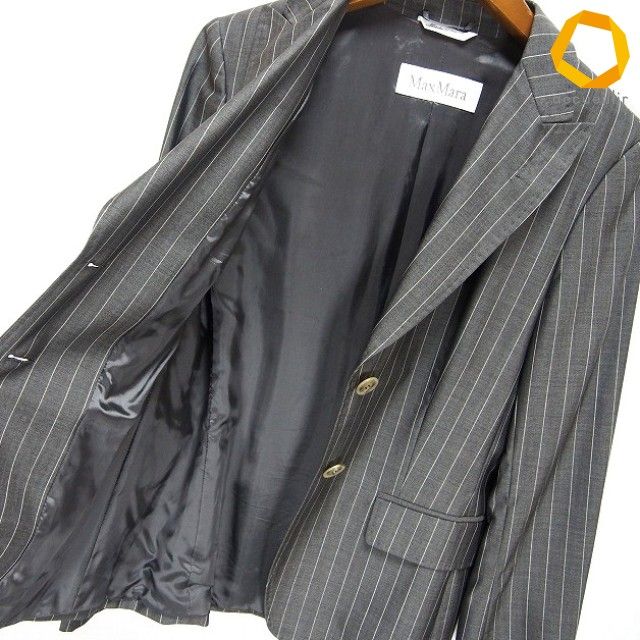 a マックスマーラ Maxmara ジャケット 42 グレー系 テーラード