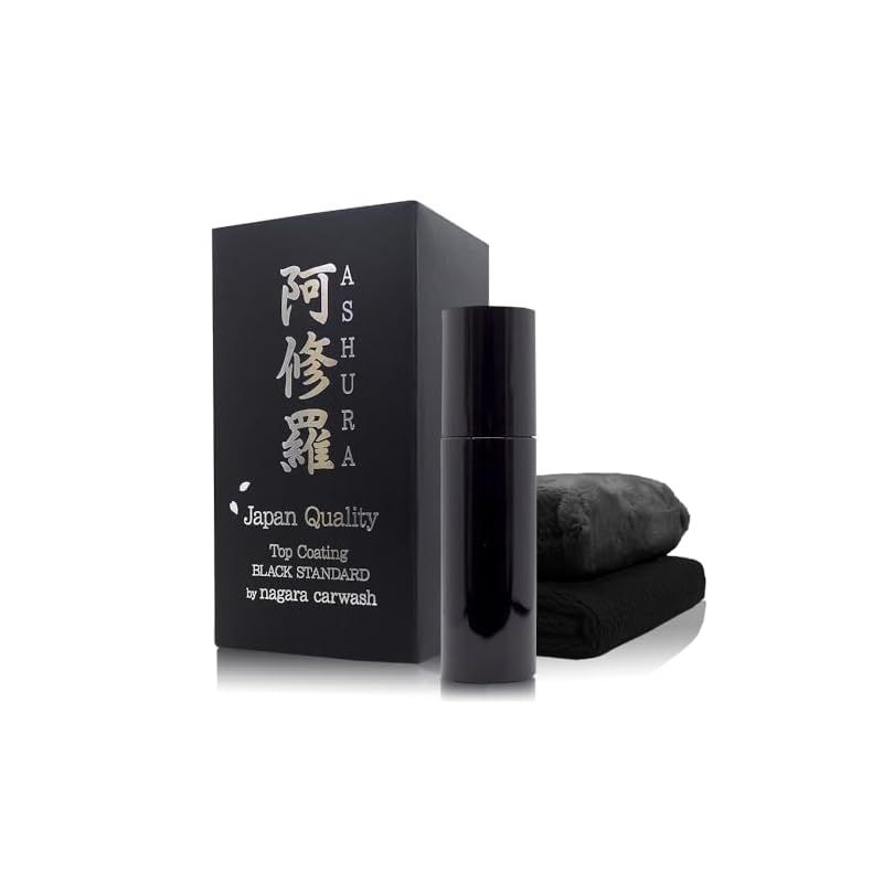 【ながら洗車】 阿修羅『車好きを唸らせたコーティング剤 』 BLACK STANDARD 最高級の艶と弾きを コーティング剤 車 アシュラ滑水性高級シリコーンレジン 超防汚性 洗車用品 マイクロファイバークロスセット アシュラ 洗車ワックスのような 0