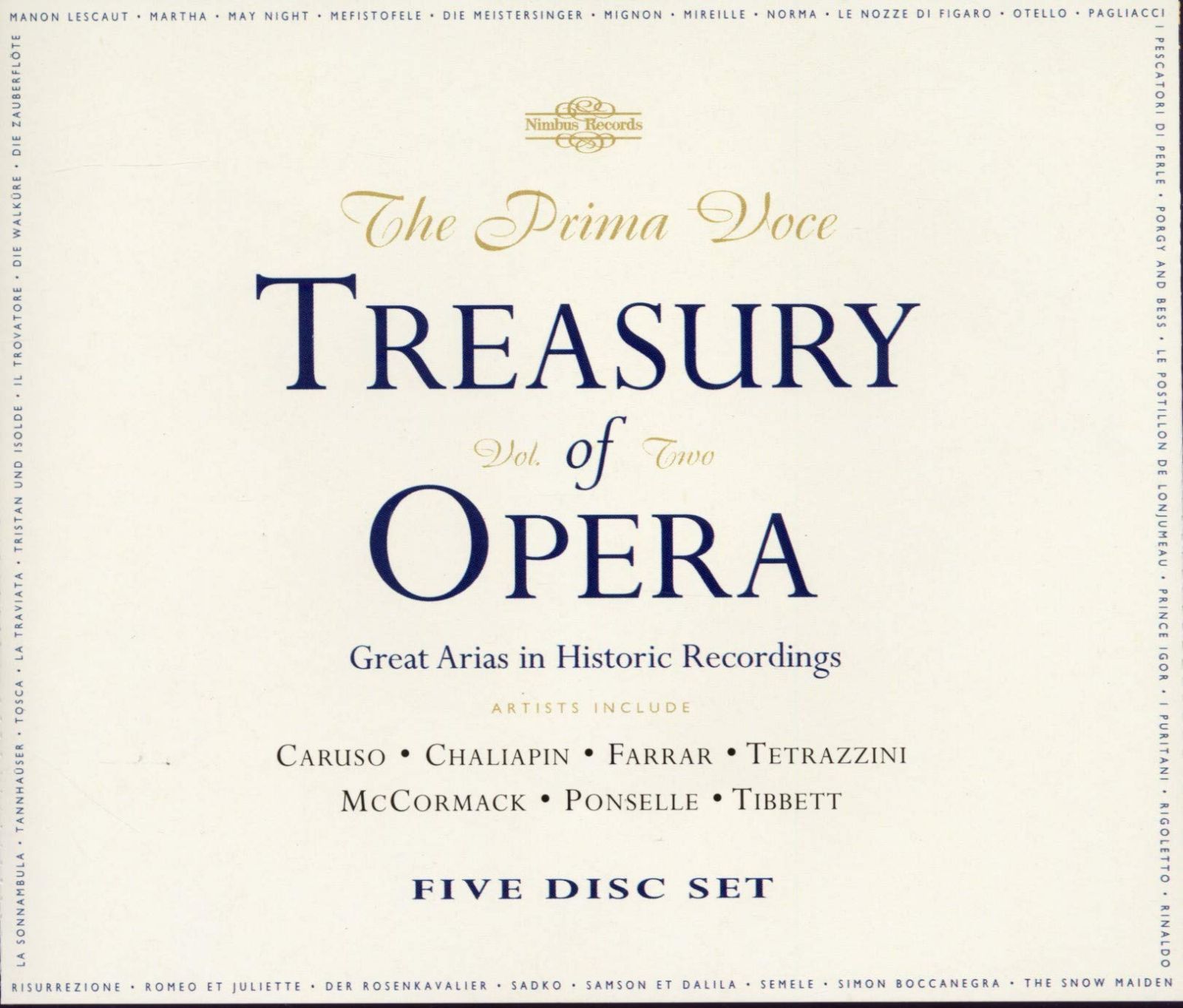 【CD】Prima Voce: Treasury of Opera 2