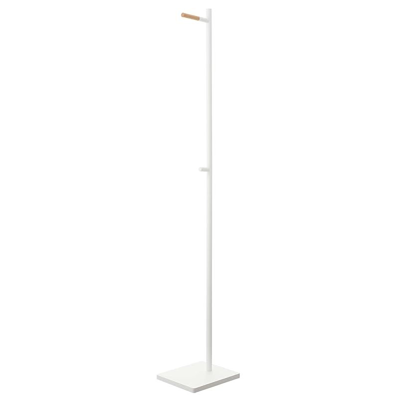 山崎実業(Yamazaki) エントランス コートハンガー ホワイト 約W23×D30×H162.5cm タワー tower 玄関先 オフィス 場所を取らず スマート設計 0