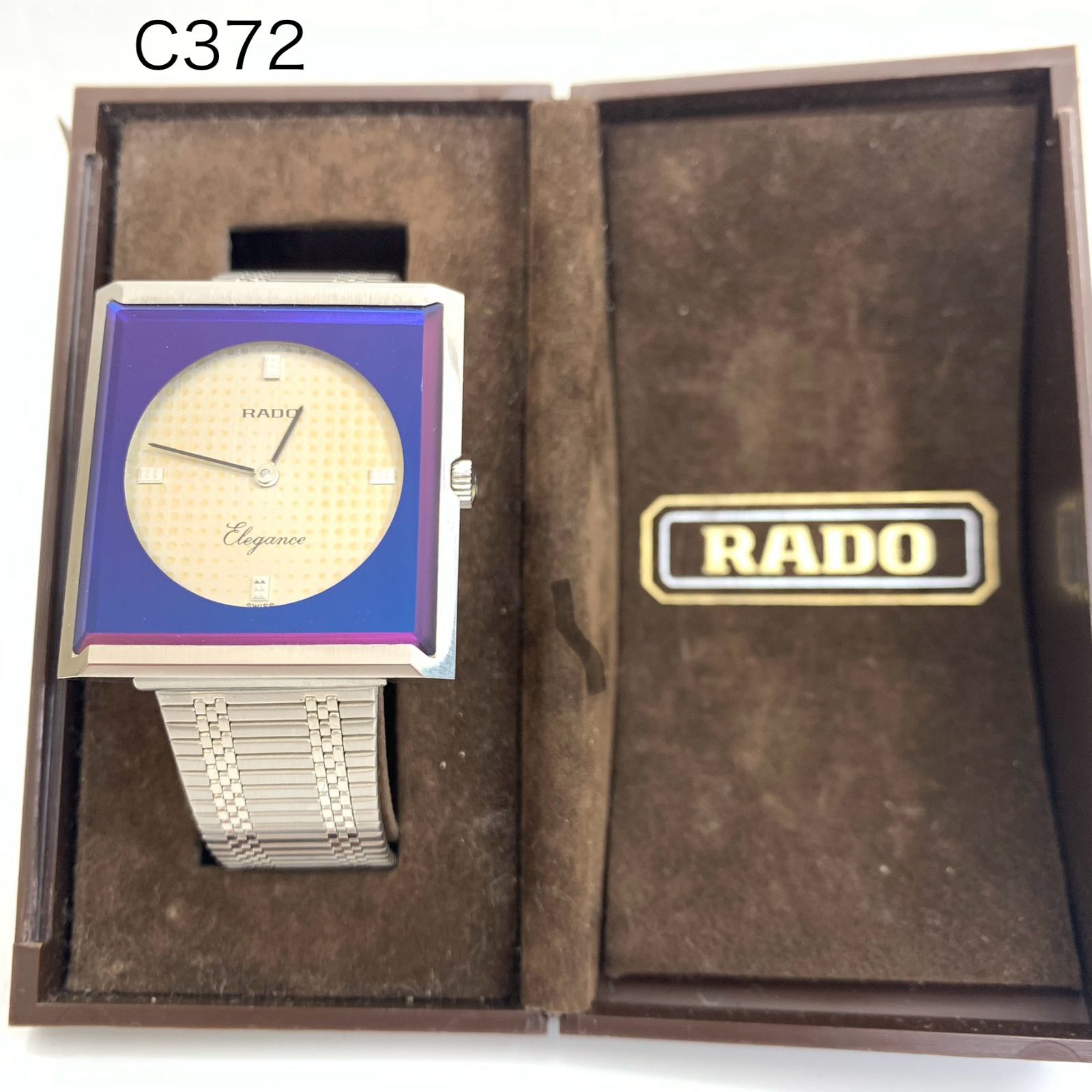 アンティーク　ラヴィエ RADO ラドー Elegance エレガンス ヴィンテージ スクエア ブルー