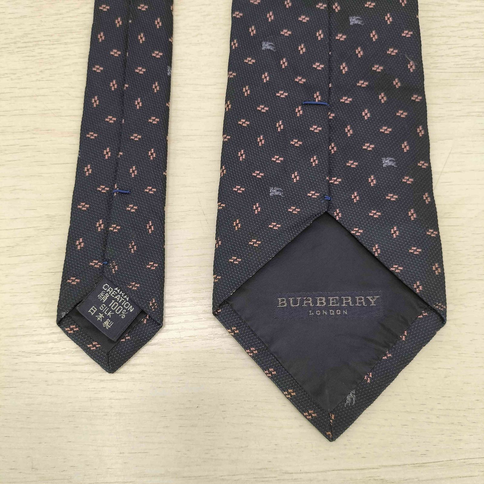 バーバリーロンドン BURBERRY LONDON 日本製 シルク総柄ネクタイ 