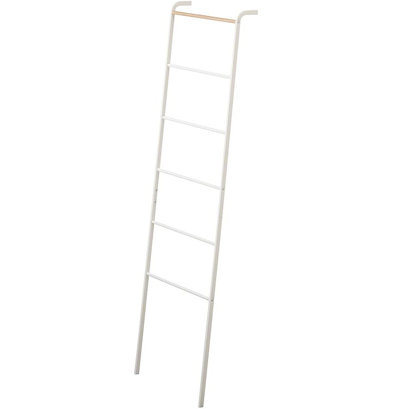 山崎実業(Yamazaki) ラダーハンガー ホワイト 約W45×D24×H160cm タワー tower ラダーラック ハンガーラック 0
