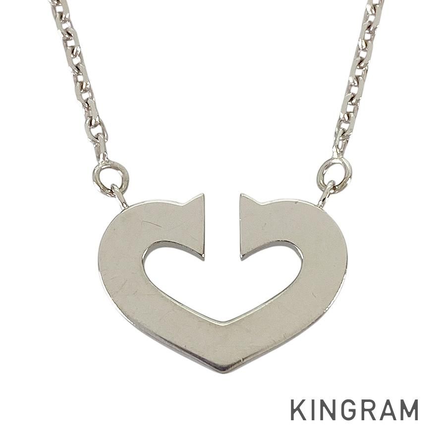 カルティエ Cartier Cハート K18WG ネックレス sss【中古】