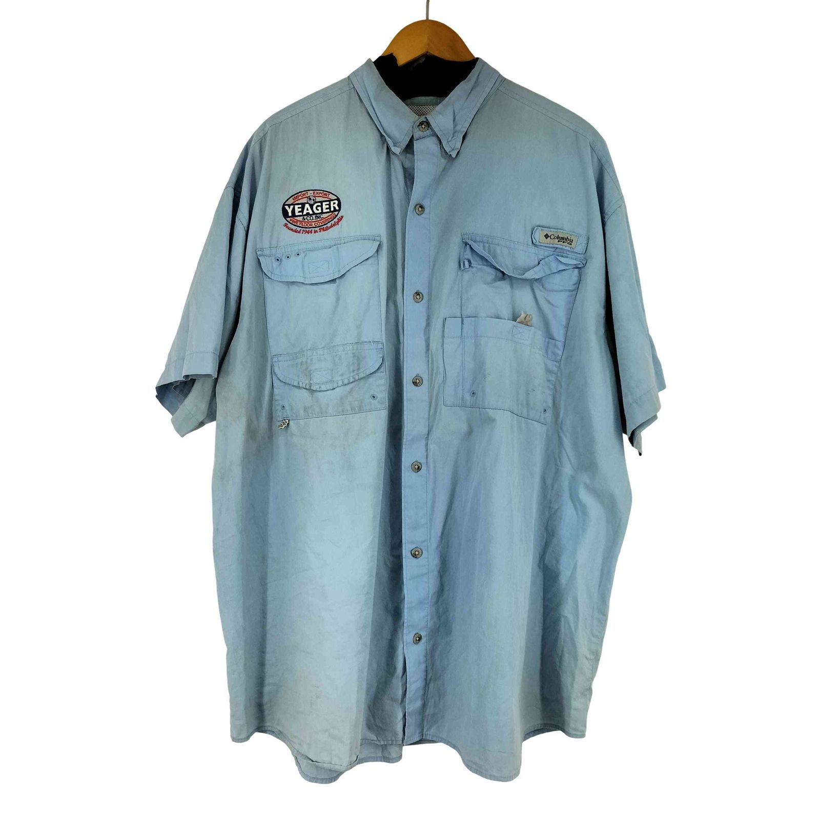 コロンビアスポーツウェア Columbia Sportswear PFG 企業ロゴ S/S シャツ メンズ JPN：XXL