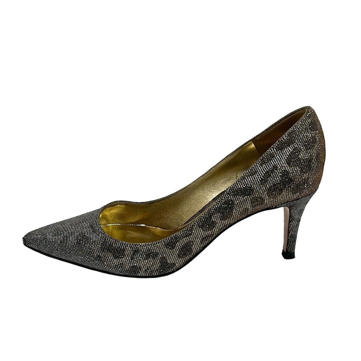 Gianvito Rossi(ジャンヴィト・ロッシ) パンプス 35 レディース - シルバー×黒 ラメ