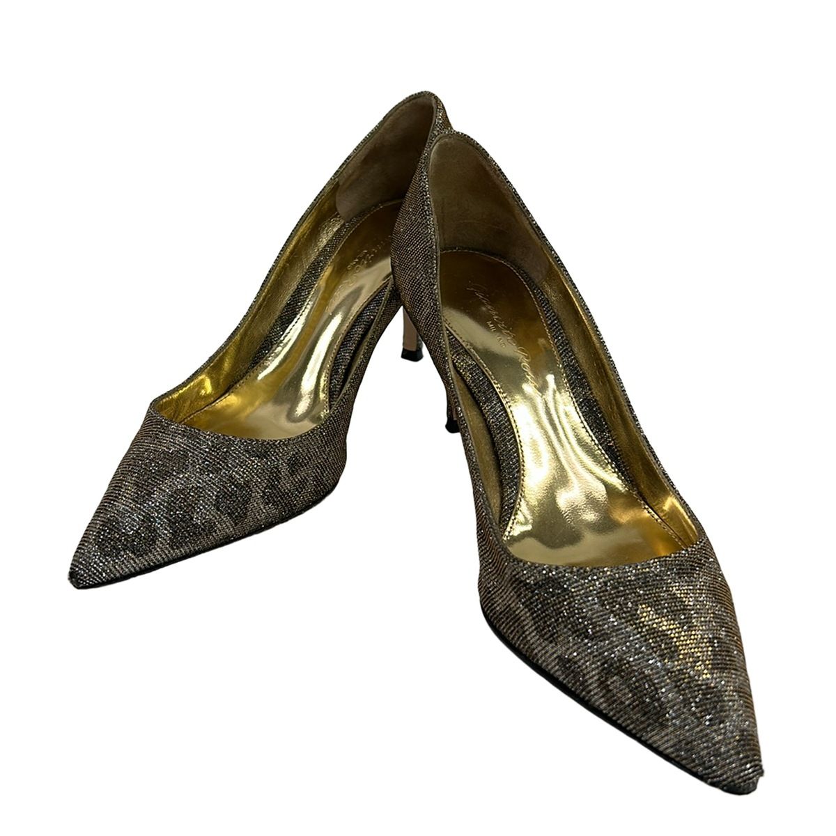 Gianvito Rossi(ジャンヴィト・ロッシ) パンプス 35 レディース - シルバー×黒 ラメ Gianvito Rossi(ジャンヴィト・ロッシ) パンプス 35 レディース - シルバー×黒 ラメ