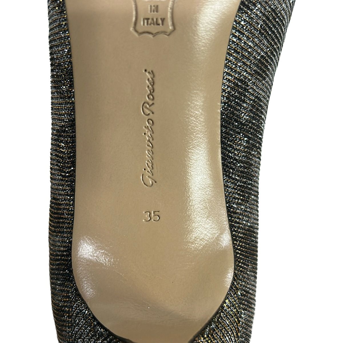 Gianvito Rossi(ジャンヴィト・ロッシ) パンプス 35 レディース - シルバー×黒 ラメ Gianvito Rossi(ジャンヴィト・ロッシ) パンプス 35 レディース - シルバー×黒 ラメ