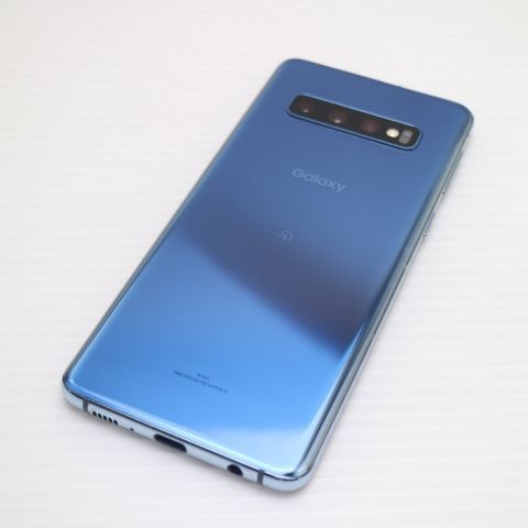 新品同様 SCV41 Galaxy S10 プリズムブルー スマホ 本体 白ロム 土日祝