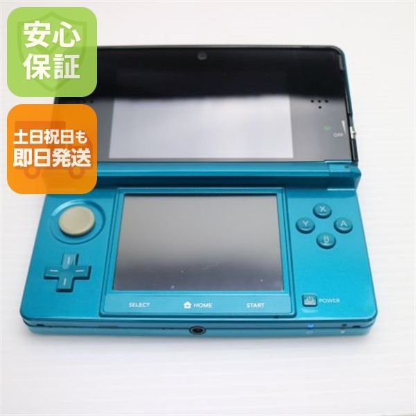 美品 ニンテンドー3DS アクアブルー 即日発送 game 任天堂 本体 土日祝発送OK 03000