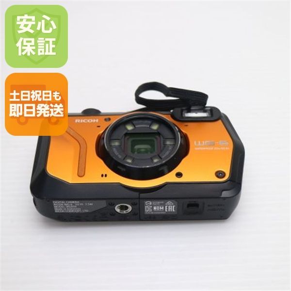 美品 WG-6 オレンジ 即日発送 RICOH コンパクトデジタルカメラ 土日祝