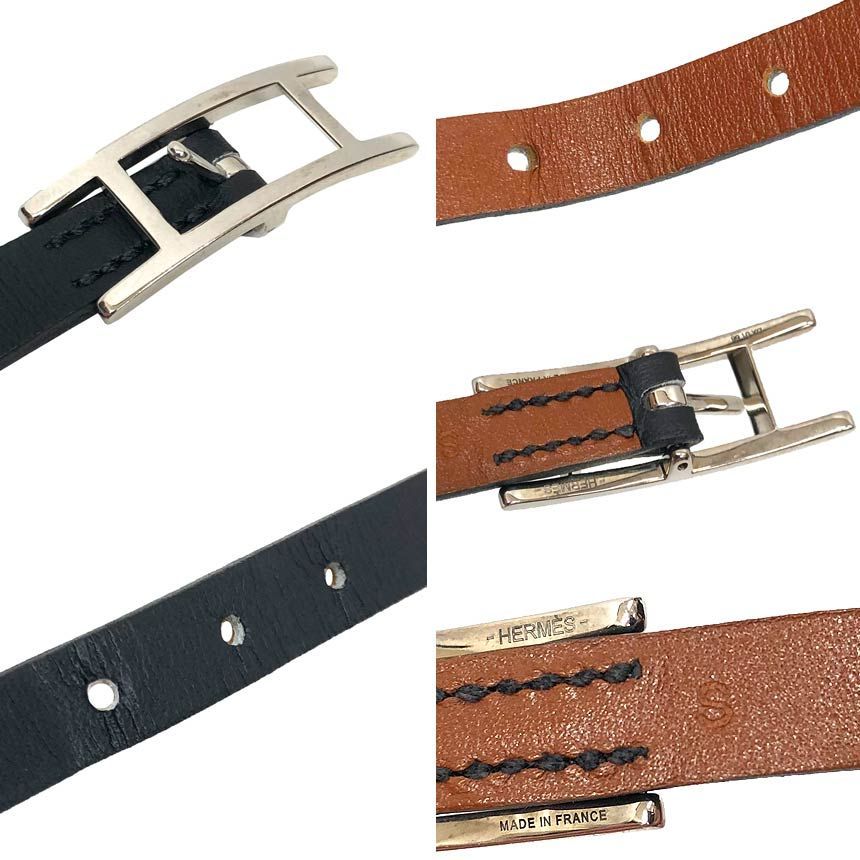 エルメス HERMES Api3 アピ3 レザー ブレスレット チョーカー Sサイズ