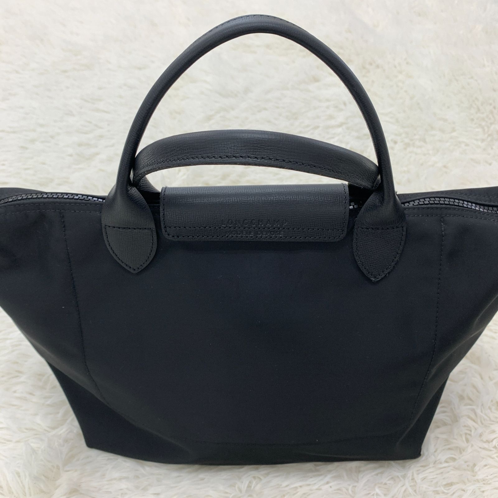 LONGCHAMP ル プリアージュ ネオ トートバッグ／ オールブラック 黒 
