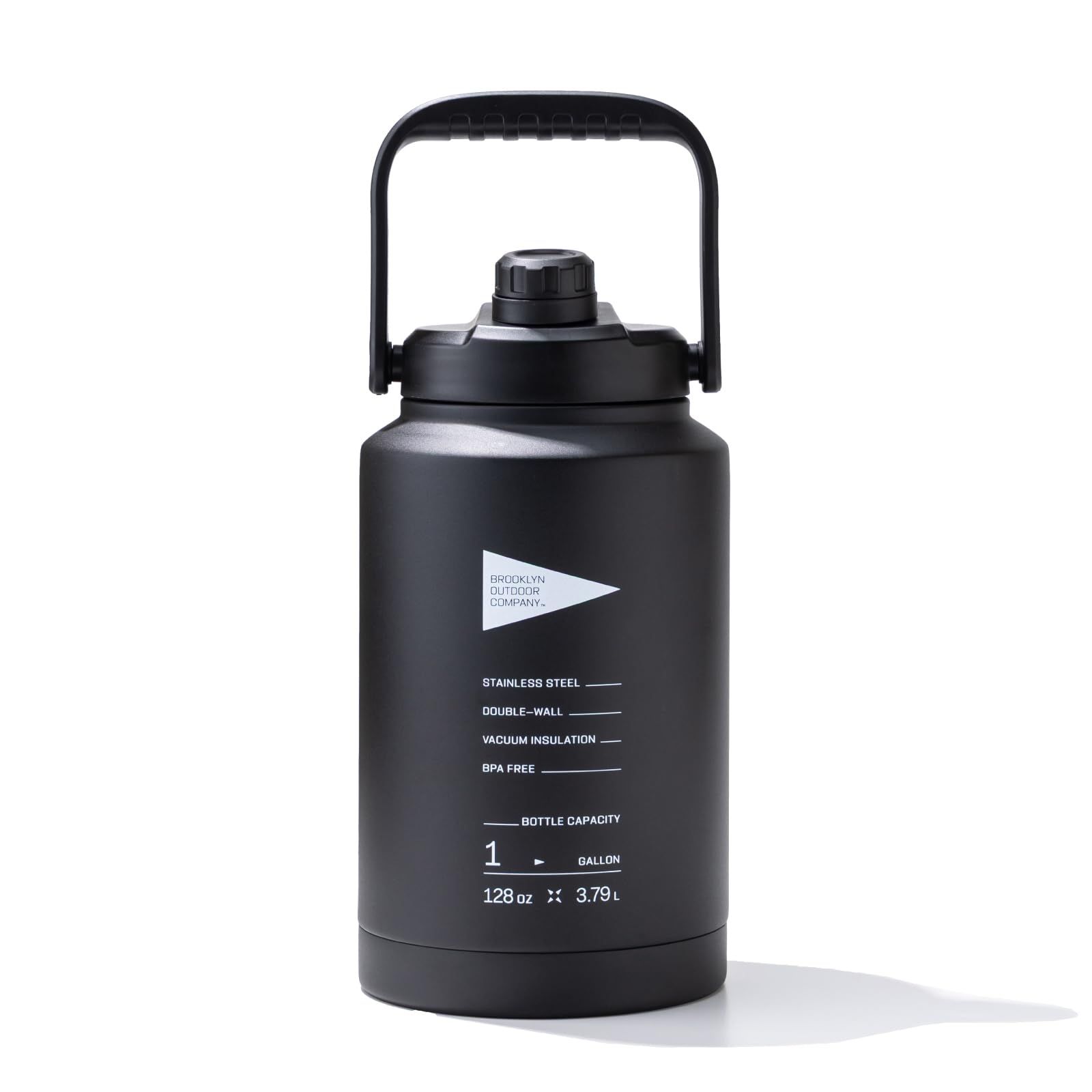 BROOKLYN OUTDOOR COMPANY (BOC) ブルックリンアウトドアカンパニー サーモジャグ 2.5L 3.8L 保冷 保温 NY発 キャンプ アウトドア 真空断熱構造 (3.8L ブラック)pms c296393a