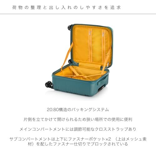 [アメリカンツーリスター] スーツケース スカイレット Sサイズ 機内持ち込み可 1-3泊 ブックオープニング 軽量 小型 TSAロック 35L 3.1kg グリーン キャリーケース SKYLETTEpms f88c24a6