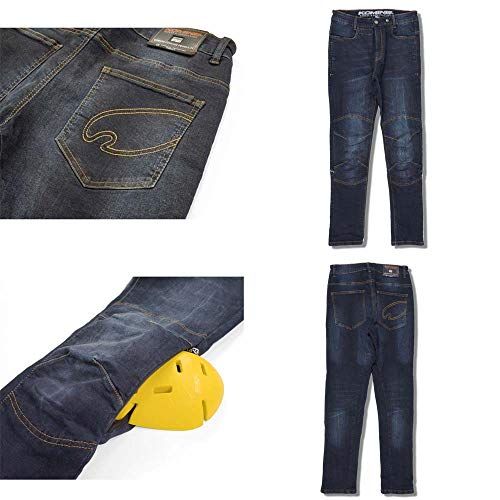 [KOMINE] バイク用 パンツ プロテクトジーンズ WJ-749 オールシーズン向け プロテクター CE規格 07-749 Deep Indigo Mpms a31c2b4c