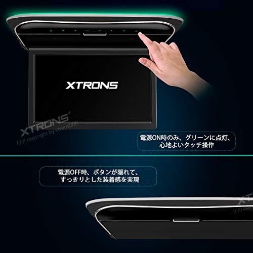 XTRONS フリップダウンモニター 11.6インチ 1366×768 超薄型 車載モニター HDMI対応 フルHD1080Pビデオ対応 スピーカ内蔵 USB 外部入力 ドア連動 水平開閉170度 電源記憶 (CM118HD)pms aed0bafd