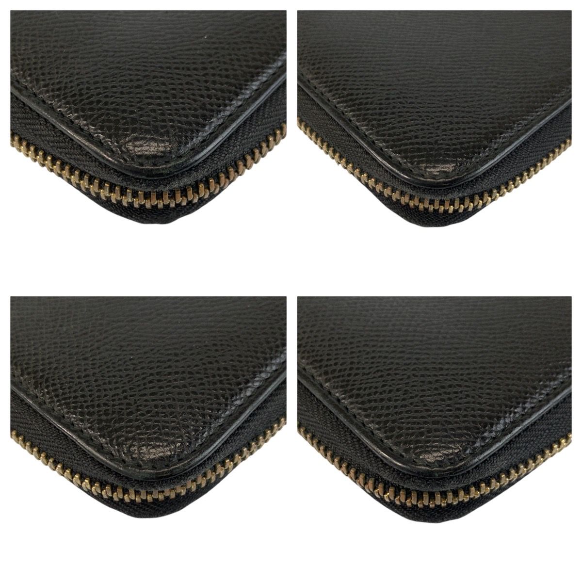 美品 BVLGARI ブルガリ ブラック 黒 ゴールド金具 レザー FG E16 280551 長財布 ロングウォレット メンズ 602454【中古】