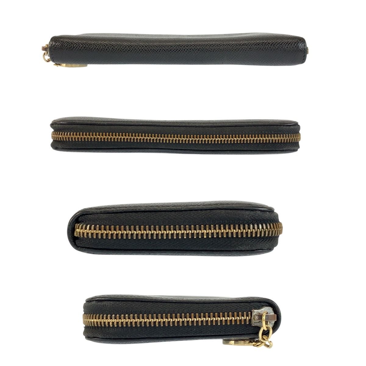美品 BVLGARI ブルガリ ブラック 黒 ゴールド金具 レザー FG E16