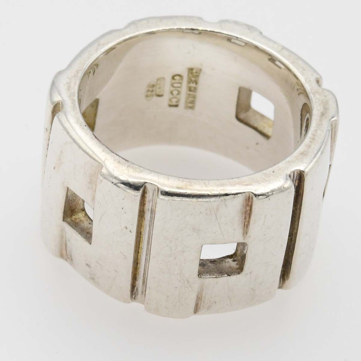 GUCCI グッチ リング モダニストワイドリング 12.5号 925 14.8g アクセサリー 箱 保管袋 H23068!