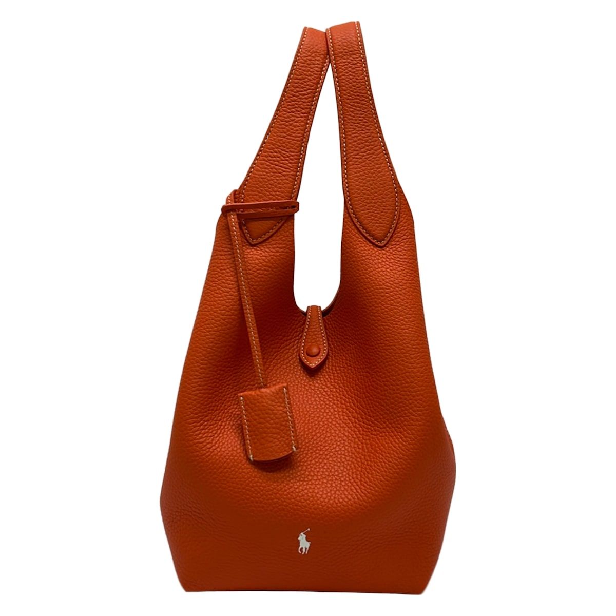 POLObyRalphLauren(ポロラルフローレン) トートバッグ Polo Play レザー トート サンセット オレンジ レザー