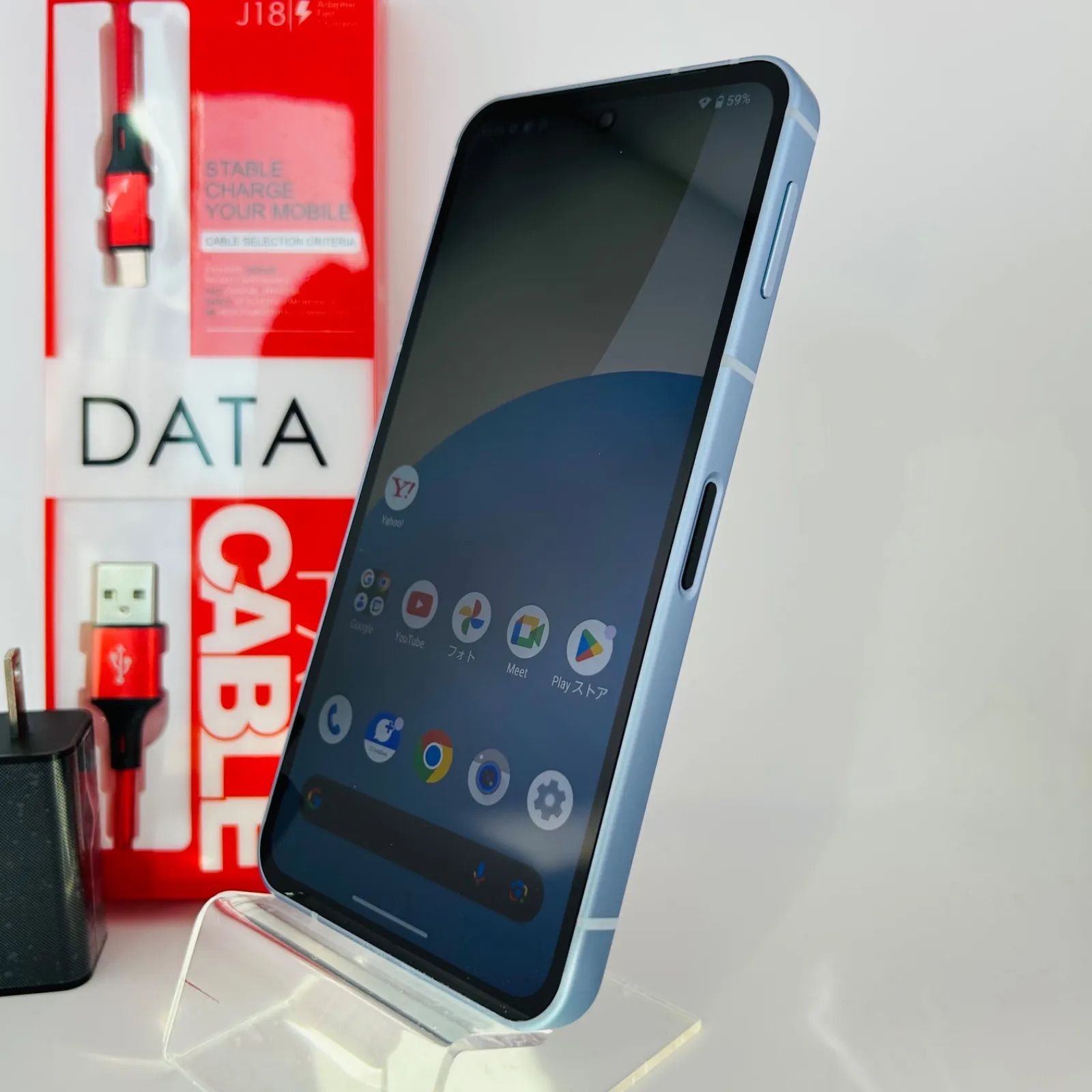 美品】バッテリー良好 AQUOS sense9 A405SH 128GB ブルー SIMフリー