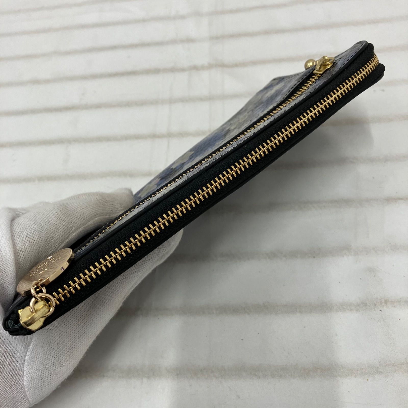 1002 LANVIN en Bleu ランバンオンブルー ブルフルールL字ファスナー 長財布 ウォレットケース お財布 花柄 ブルー系 1002 LANVIN en Bleu ランバンオンブルー ブルフルールL字ファスナー 長財布 ウォレットケース お財布 花柄 ブルー系