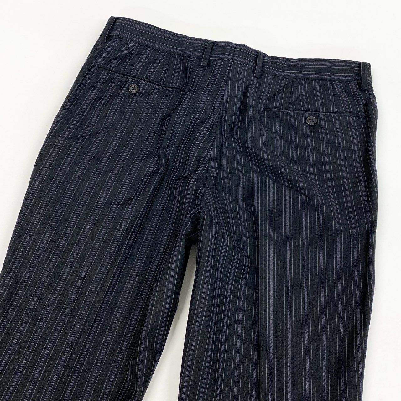 69L17 Paul Smith LONDON ポールスミス シングルスーツジャケット ストライプ柄 ロロピアーナ生地 M2 ブラック メンズ 男性用u02t
