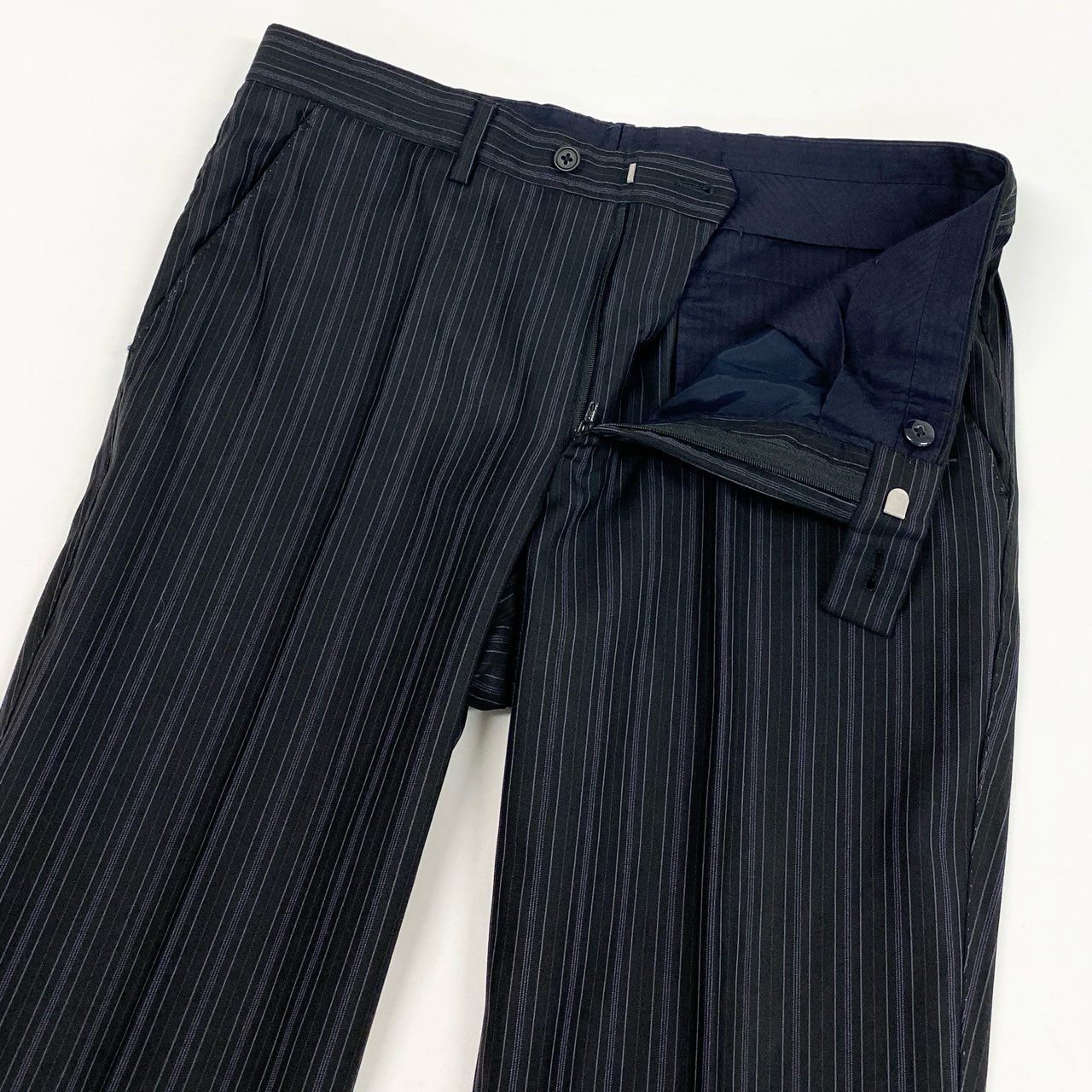 69L17 Paul Smith LONDON ポールスミス シングルスーツジャケット ストライプ柄 ロロピアーナ生地 M2 ブラック メンズ 男性用u02t
