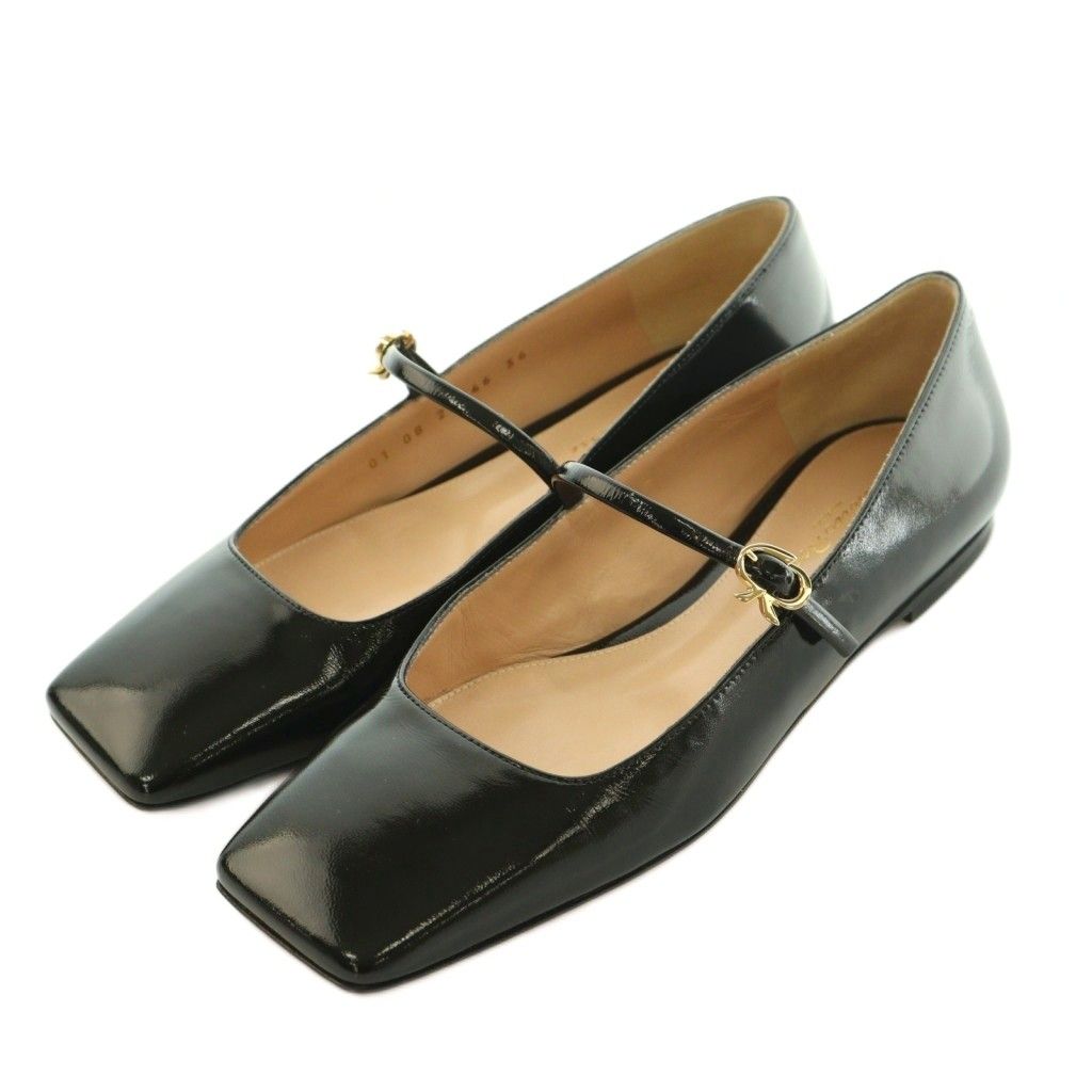 ジャンヴィトロッシ Gianvito Rossi パンプス スクエアトゥ エナメル