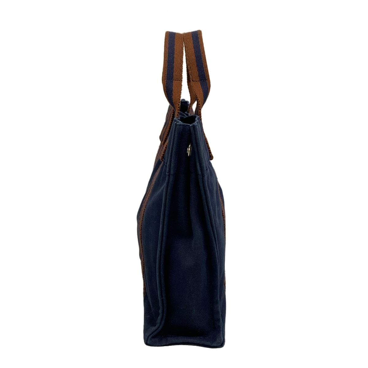 HERMES(エルメス) トートバッグ フールトゥトートPM ネイビー×ダークブラウン HERMES(エルメス) トートバッグ フールトゥトートPM ネイビー×ダークブラウン