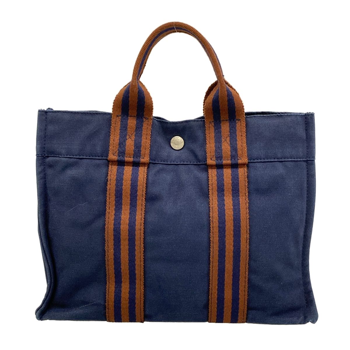 HERMES(エルメス) トートバッグ フールトゥトートPM ネイビー×ダークブラウン HERMES(エルメス) トートバッグ フールトゥトートPM ネイビー×ダークブラウン