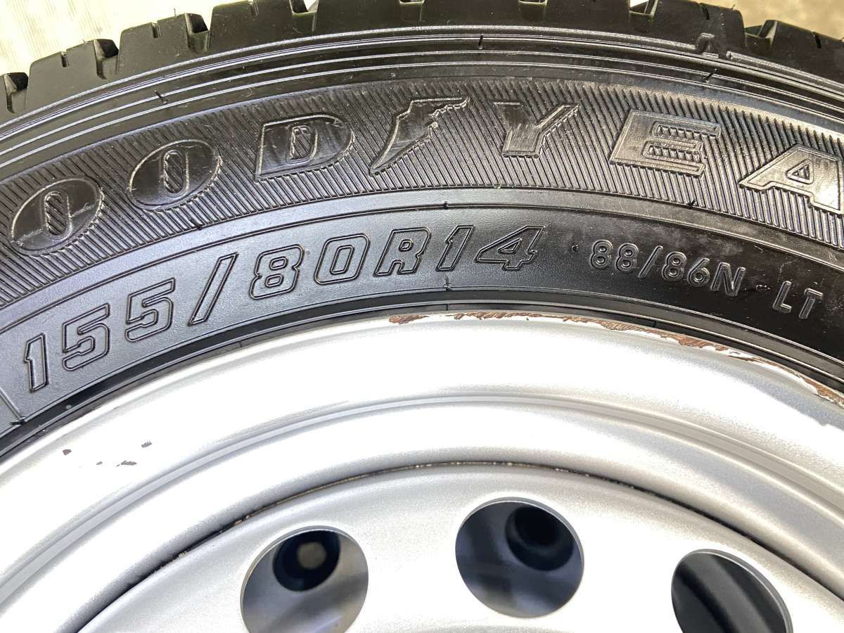 155/80R14 88/86N LT グッドイヤー カーゴプロ トヨタ純正 AL 14x5.0 