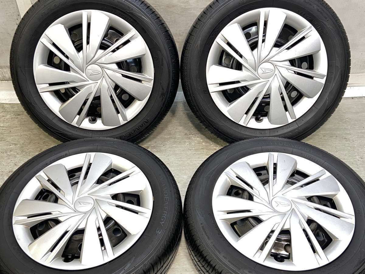 155/65R14 トーヨータイヤ ナノエナジー3 ダイハツ純正 14x4.5 100-4穴 中古タイヤ サマータイヤ ホイールセット 4本セット s14260422058