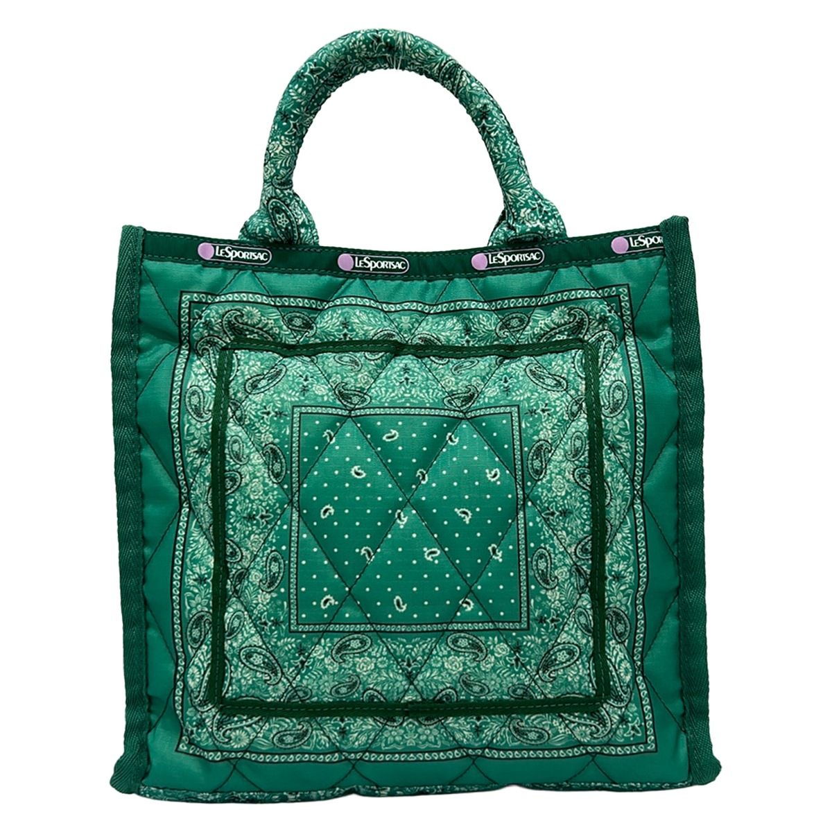 LESPORTSAC(レスポートサック) トートバッグ - グリーン×ダーク 