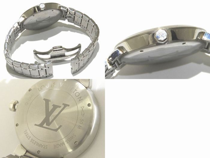 LOUIS VUITTON ヴィトン メンズ クォーツ 時計 Q1DM0 ☆ タンブール